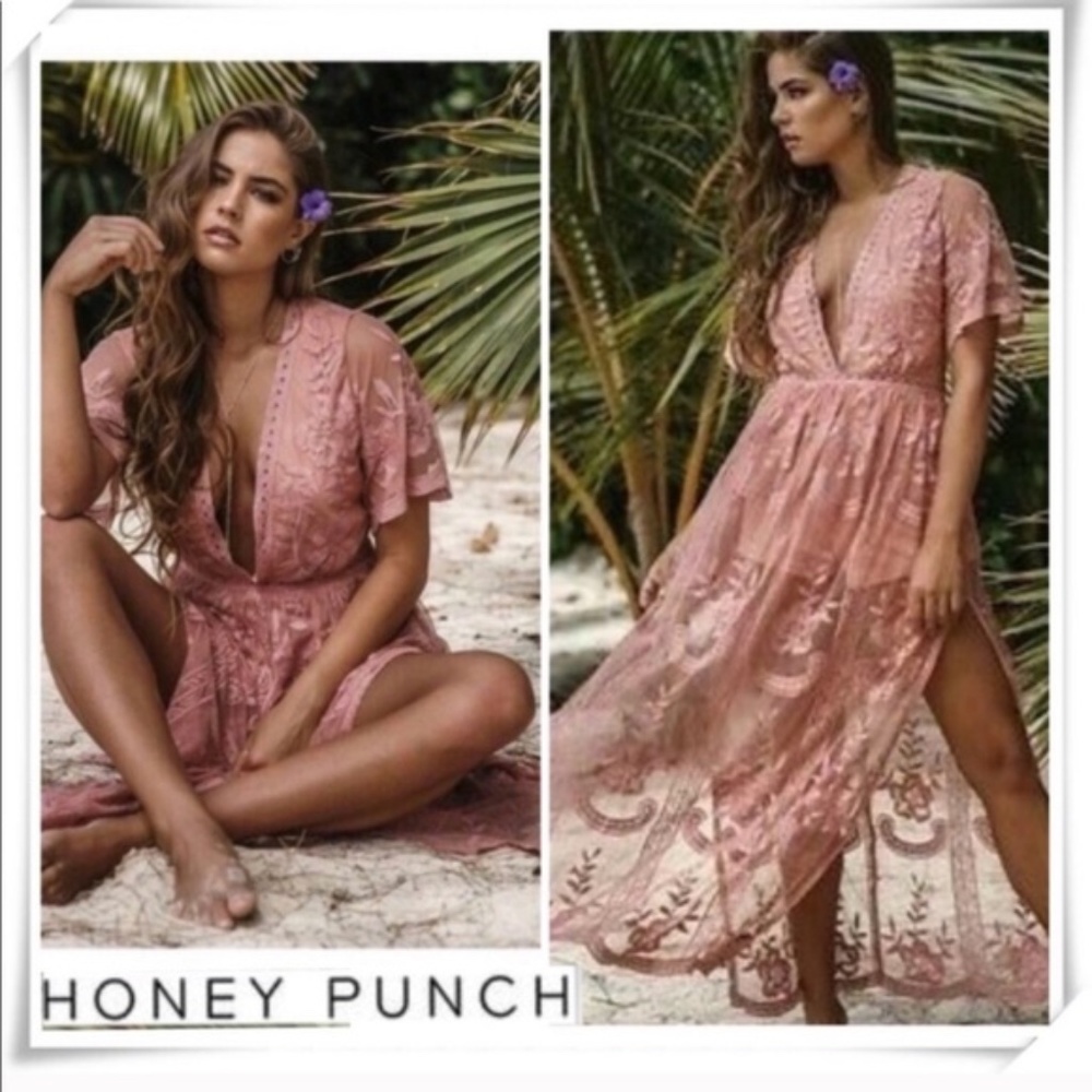 Honey Punch lace boho dress